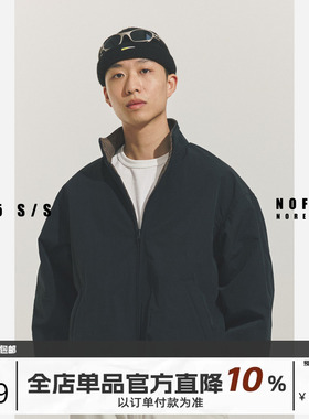 NOFAITH双面千鸟格cleanfit夹克外套男日系复古宽松休闲百搭上衣