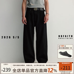 宽松休闲百搭长裤 新品 NK5482 男春季 NOFAITH莱赛尔直筒牛仔裤