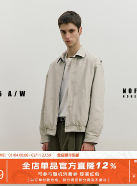NOFAITH水洗复古双面穿哈灵顿夹克男秋冬日系翻领宽松休闲外套