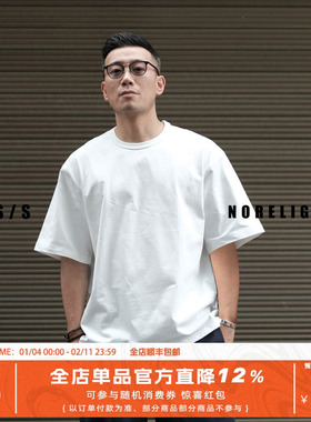 NOFAITH重磅300g纯棉短袖T恤白色宽松潮流纯色打底t恤男女无信仰