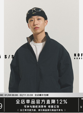 NOFAITH双面千鸟格cleanfit夹克外套男日系复古宽松休闲百搭上衣