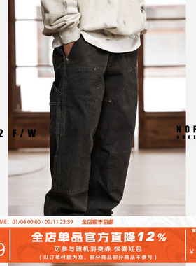 NOFAITH宽松B01复古多口袋双膝伐木工装裤男士直筒休闲长裤无信仰