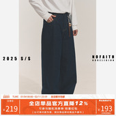 NK03 NOFAITH蓝色牛仔裤 男日系复古宽松原色直筒cleanfit长裤