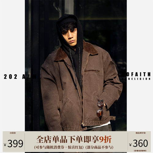 NOFAITH翻领秋冬宽松长袖