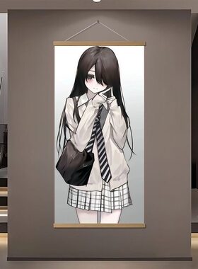 日系y2k少女漫感挂画装饰布置墙面小说防水油画布卧室宿舍客厅画