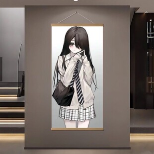 日系y2k少女漫感挂画装饰布置墙面小说防水油画布卧室宿舍客厅画