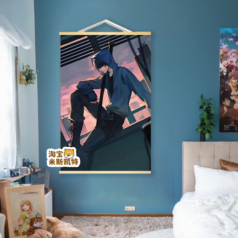 盗墓笔记瓶邪挂画墙壁布置卧室墙面装饰二次元送人创意布艺卷轴图片