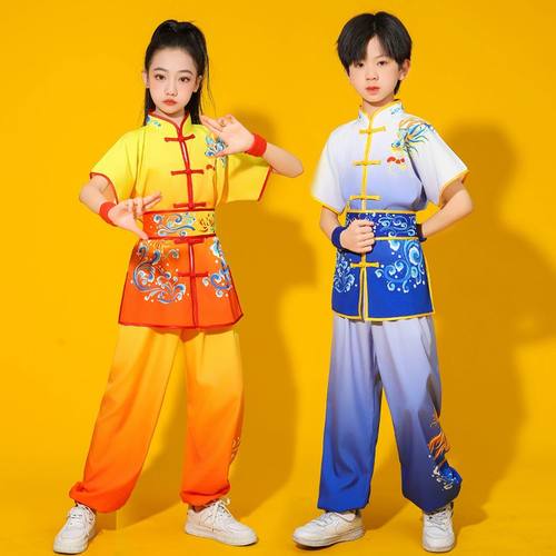 儿童武术服练功服男女童幼儿园表演服中国风武术训练演出服装