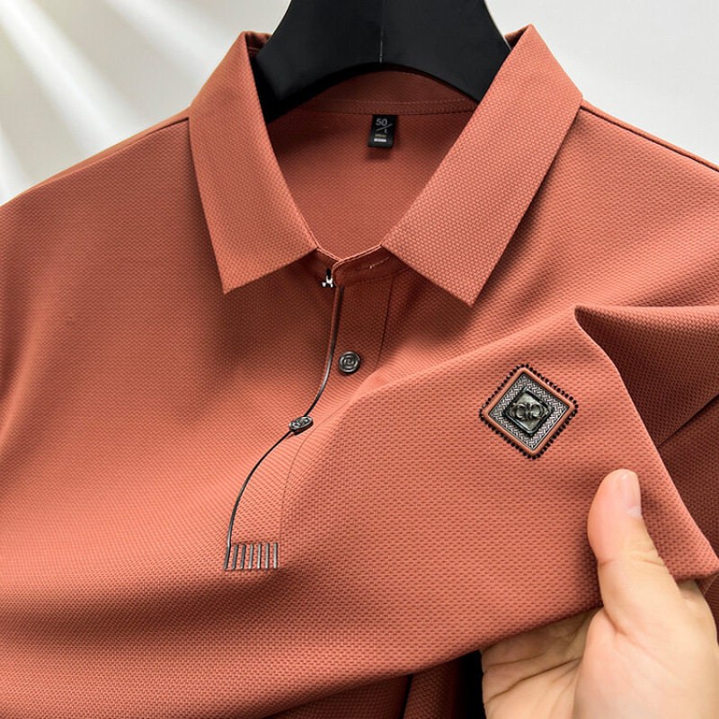 高端男士POLO衫爸爸结婚礼服本命兔年红色短袖t恤喜公公婚宴夏装