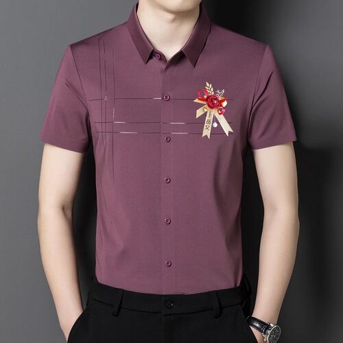 高端喜爸爸装参加结婚宴礼服衬衫