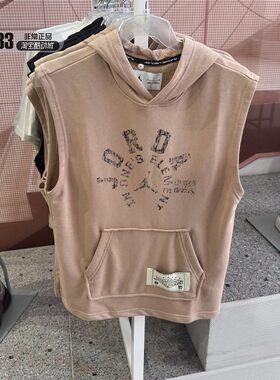 耐克男子JORDAN飞人连帽砍袖背心