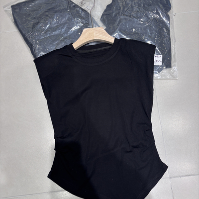 欧洲站2025夏季新款圆领无袖T恤