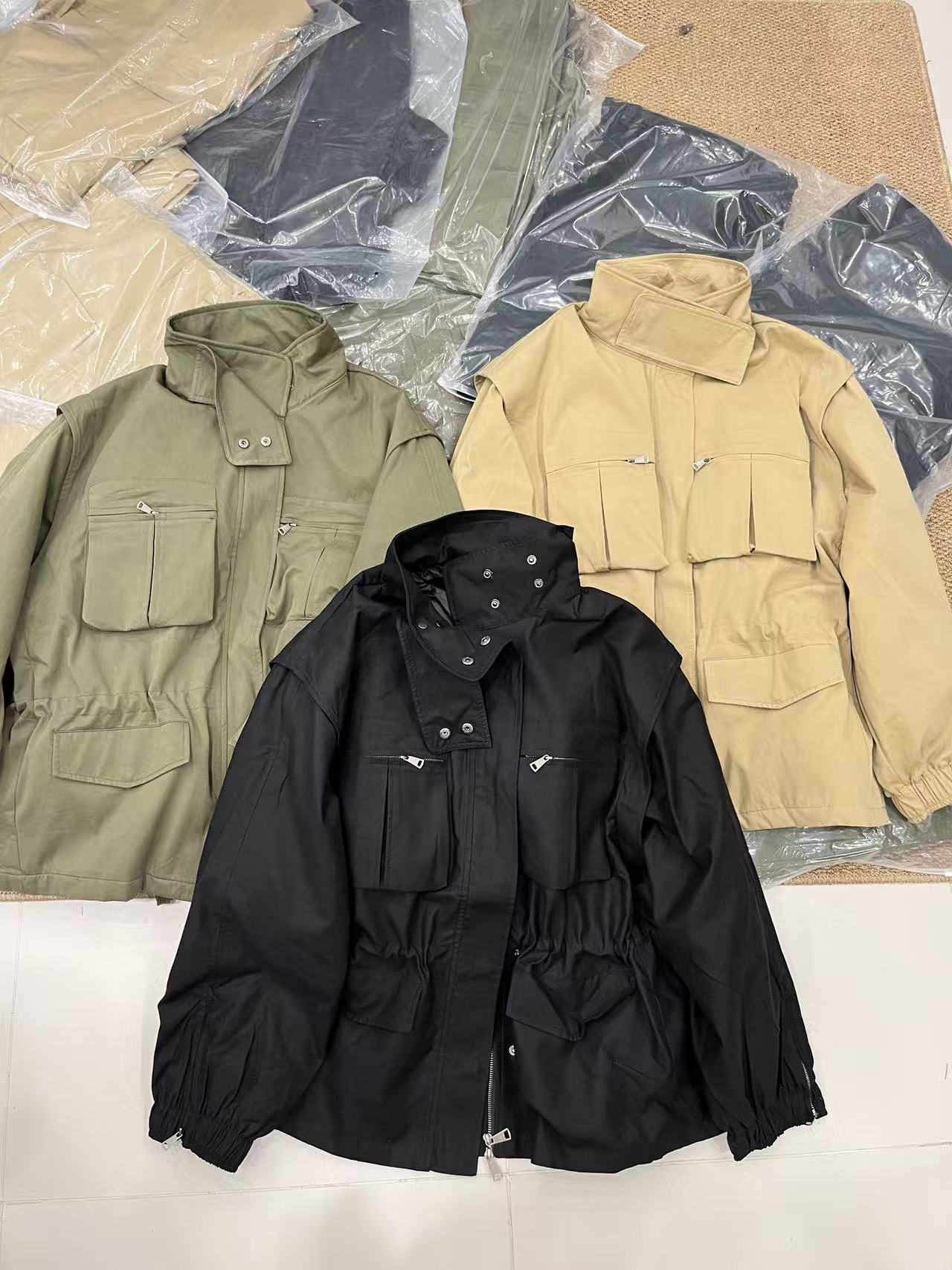 欧洲站2025秋冬新款欧货时尚立领拉链宽松显瘦百搭休闲工装外套女