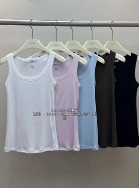 韩国东大门2026春夏纯色亚麻棉百搭打底吊带背心内搭叠穿舒适透气