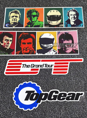 个性汽车机车贴纸TOPGEAR三贱客STIG克拉克森鼹鼠 GT剪影创意车贴