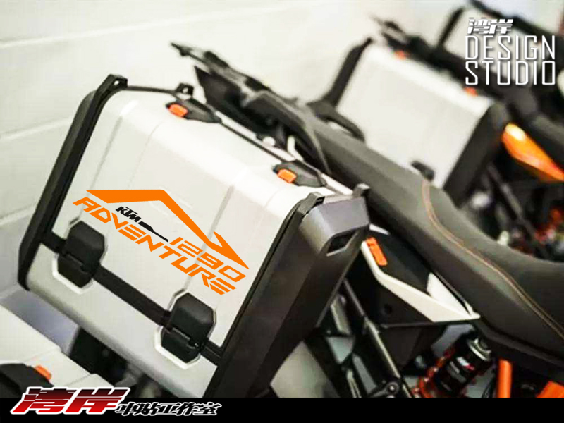 最速湾岸车贴机车贴1190 1090 1290ADV边箱贴纸橙色冒险运动贴纸