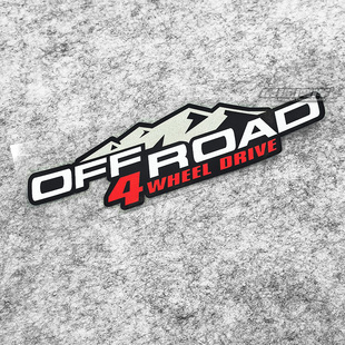 彩色防水反光车贴 ROAD四驱标志坦克300皮卡越野字母个性 4X4 OFF