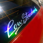 STANDARD欧美字母贴 最速湾岸车贴 低趴LOW 前挡玻璃贴前杠贴纸