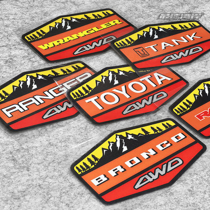 4wd四驱个性反光警示车贴 越野贴纸车尾车窗玻璃贴坦克猛禽牧马人
