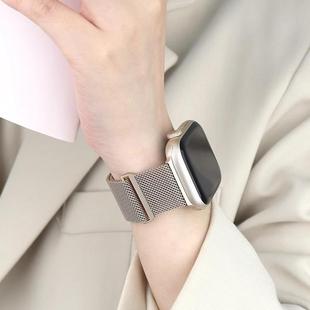 適用iwatchs89蘋果手表米蘭尼斯applewatch金屬圓尾磁吸765se表帶