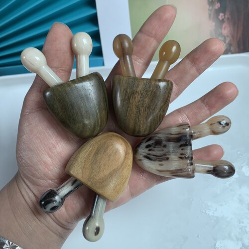 按摩器美鼻器绿檀木唐角匠