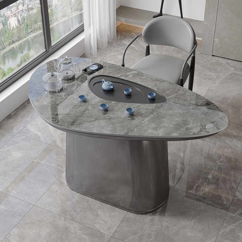 家用办公室阳台轻奢书桌一体茶桌