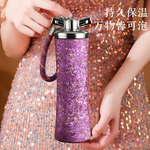 厂家直销彩钛保温杯高端野奢酒店会员积分礼品纯钛抗菌便携咖啡杯