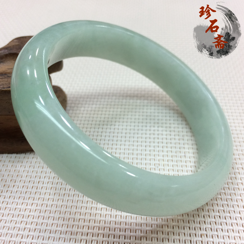 特價處理天然緬甸玉鐲子老坑糯種油清細條飄花翡翠手鐲手環女款