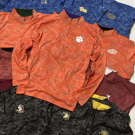 链接2 NCAA 立领 透气网眼 篮球训练 投篮服 速干长袖篮球运动t恤