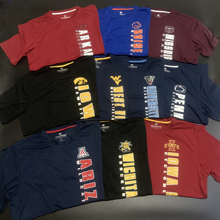 NCAA轻薄款 圆领 印花速干运动t恤 健身跑步投篮服热身篮球短袖