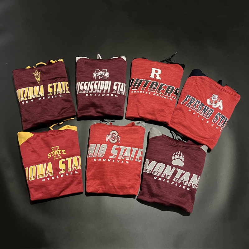 NCAA涤纶帽衫运动卫衣投篮服