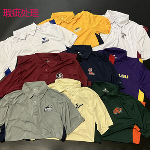 瑕疵处理 NCAA刺绣 多色速干t恤健身跑步篮球运动短袖投篮服