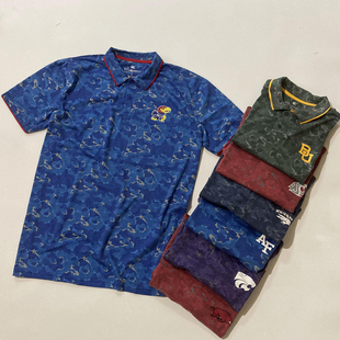 链接2 NCAA 大学联盟 透气网眼 翻领速干t恤 运动篮球短袖 投篮服