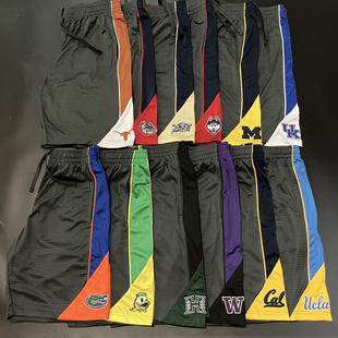 刺绣款 NCAA 大学联盟 男子 速干篮球短裤 宽松热身运动短裤