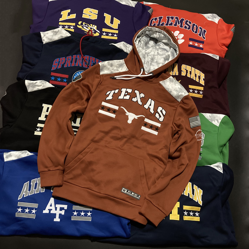 大刺绣ncaa运动卫衣帽衫投篮服