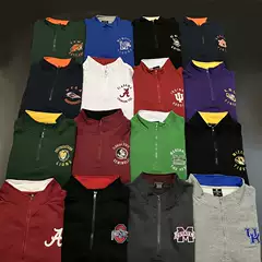 Ncaa College League Embroidered Stand Collar Basketball Sports Sweatshirt Training Warm-Up Oversized Loose Hip-Hop Jacket