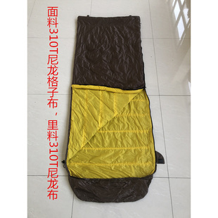 自充绒羽绒睡袋外壳半成品内胆皮羽绒睡袋翻新高密度防钻绒