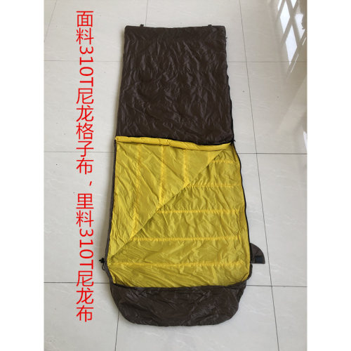 自充绒羽绒睡袋外壳半成品内胆皮羽绒睡袋翻新高密度防钻绒