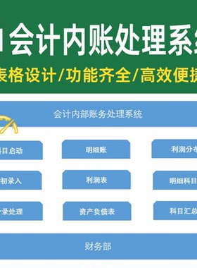 财务出纳内账管理系统EXCEL日记账收支流水财务会计记账表格系统