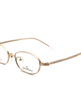 SANTAMONICA圣曼尼加眼镜框女超轻纯钛小脸镜架适配高度数SM21005
