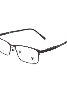 Aibyamani爱阿玛妮时尚纯钛镜框男方框近视眼镜架简约商务A9227