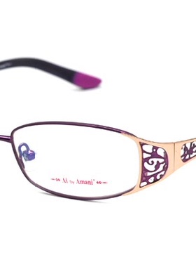 Aibyamani爱阿玛妮时尚女款近视 金属全框眼镜框配镜A7029