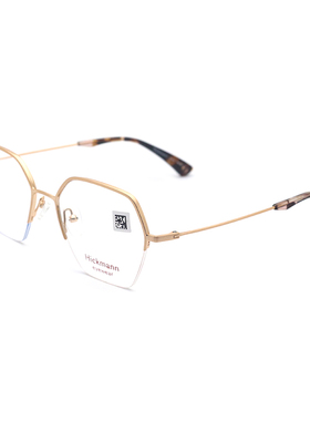 Hickmann海歌漫眼镜框复古设计多边形圆脸女时尚男眼镜架HIC1067