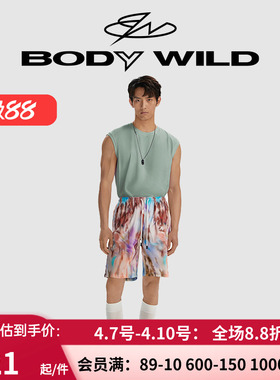 BODYWILD宝迪夏日棉棉花色五分裤沙滩裤纯棉家居裤ZBN42GF2A
