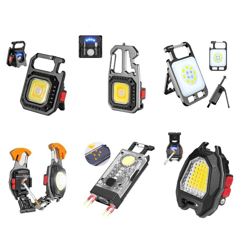 帽夹灯Type-C充电cob工作灯钥匙扣灯强磁led检修灯开瓶器随身灯