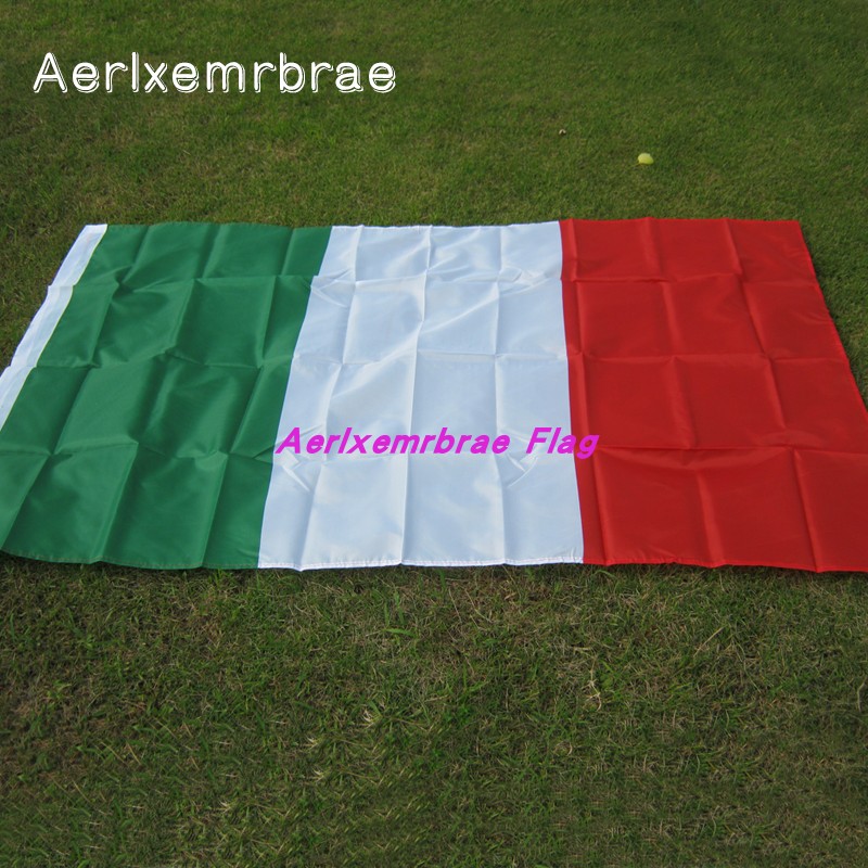 涤纶春亚纺四号 90x150cm意大利国旗绿白红意大利旗帜 Italy Flag