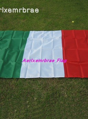 涤纶春亚纺四号 90x150cm意大利国旗绿白红意大利旗帜 Italy Flag