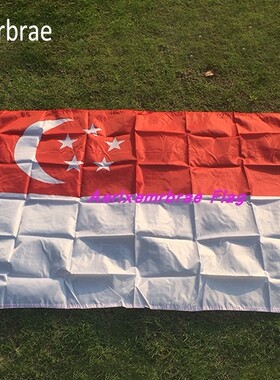 4号涤纶新加坡国旗90x150厘米春亚纺世界各国国旗 Singapore Flag