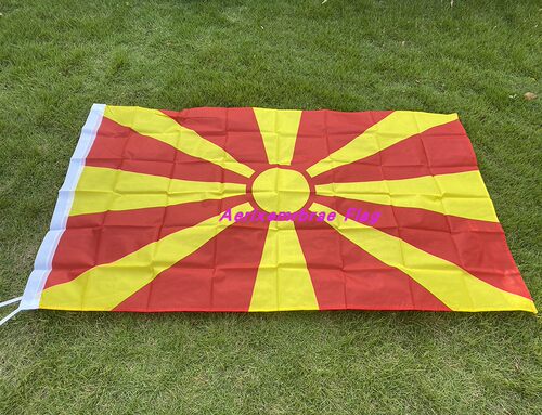 4号世界各国国旗 涤纶国庆节日90x150北马其顿国旗Macedonia Flag
