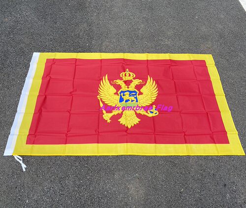 4号世界各国旗帜 涤纶布90x150黑山国旗 Montenegro Flag